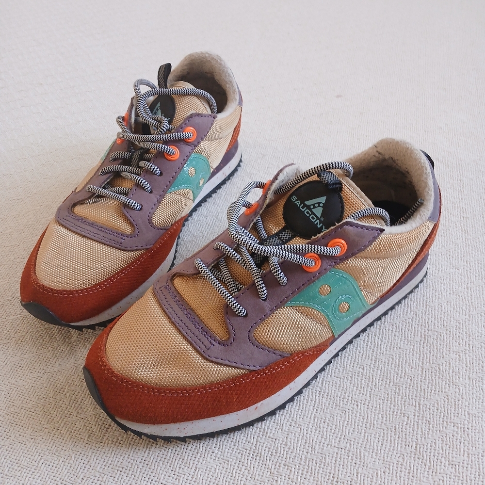 Saucony Men's Multicolor Retro Sneakers - Beige, Rust, Purple, Teal